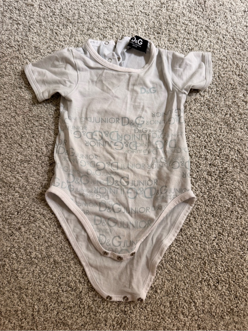 Dolce & Gabbana Logo Print Baby One-Piece